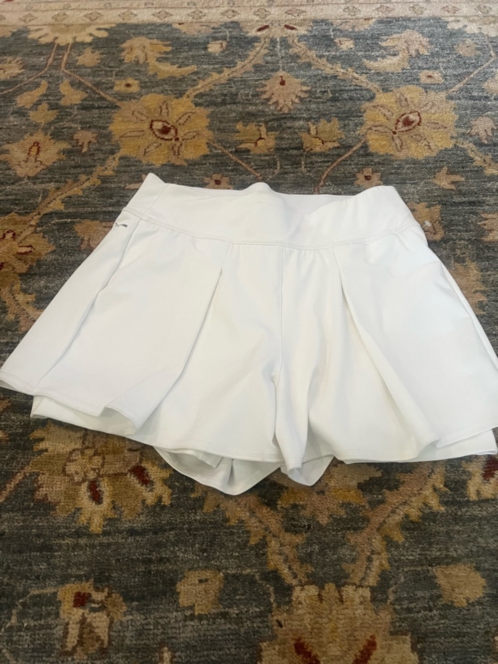 adidas White Pleated Athletic Skort